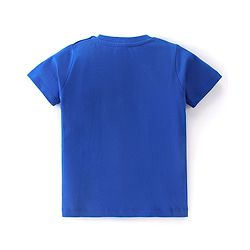 Babyhug Cotton Half Sleeves T-Shirt Bunny Print - Blue