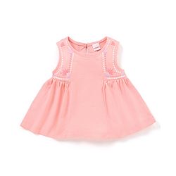 Babyhug 100% Cotton Sleeveless Top & Leggings Set Floral & Heart Print - Pink