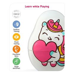 Babyhug Dog Musical Push and Shake Roly Poly| Wobbling Bell Sounds For 0 Months+| Child Safe Material| Gifting Toy| BIS Certified
