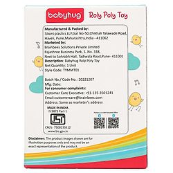 Babyhug Dog Musical Push and Shake Roly Poly| Wobbling Bell Sounds For 0 Months+| Child Safe Material| Gifting Toy| BIS Certified