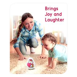 Babyhug Dog Musical Push and Shake Roly Poly| Wobbling Bell Sounds For 0 Months+| Child Safe Material| Gifting Toy| BIS Certified