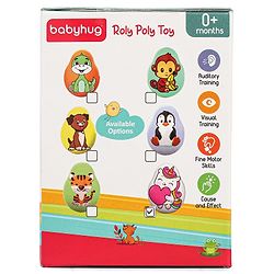 Babyhug Dog Musical Push and Shake Roly Poly| Wobbling Bell Sounds For 0 Months+| Child Safe Material| Gifting Toy| BIS Certified