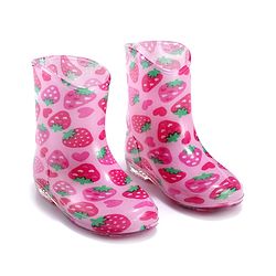 Cute Walk by Babyhug Strawberry Print Gumboots - Pink