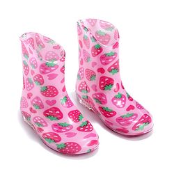 Cute Walk by Babyhug Strawberry Print Gumboots - Pink