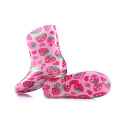 Cute Walk by Babyhug Strawberry Print Gumboots - Pink