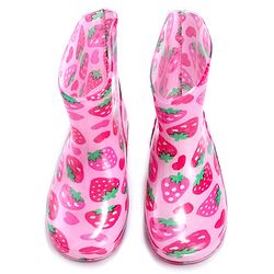 Cute Walk by Babyhug Strawberry Print Gumboots - Pink