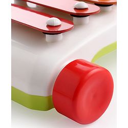 Babyhug Premium Pull Along Xylophone with 8 Notes & 2 Mallet- Yellow| First Musical Xylophone with Wheels for Baby & Toddlers| Preschool Musical Instruments & Activity Toys for 0-4 Years Kids| BIS Certified
