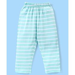 Babyhug Cotton Knit Half Sleeves Night Suit  Fox Print With Stripes -  Blue