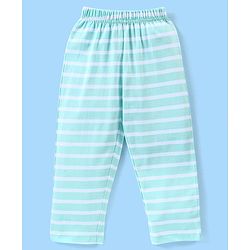 Babyhug Cotton Knit Half Sleeves Night Suit  Fox Print With Stripes -  Blue