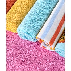 Babyhug Terry Knit Wash Cloths Pack of 6- Multicolour