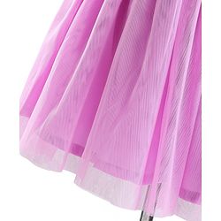Babyhug Woven Half Sleeves Sequinned Party Frock -Lavender