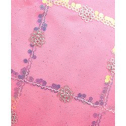 Babyhug Sleeveless Party Wear Sequinned Frock - Pink