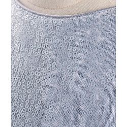 Babyhug Sleeveless  Layered Party Frock With Sequin Embroidery & Bow Applique- Grey