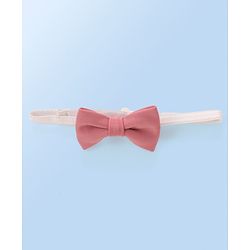 Babyhug Full Sleeves Musical Notes Printed Stretch Fit Party Shirt & Trousers with Cap & Bow - Peach & White