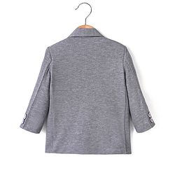Babyhug Full Sleeves Solid Party Blazer- Grey