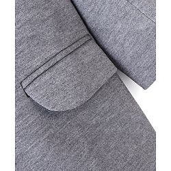 Babyhug Full Sleeves Solid Party Blazer- Grey