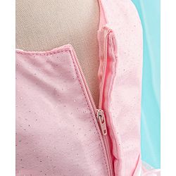 Babyhug Sleeveless Mesh Party Frock - Pink