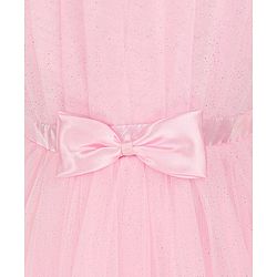 Babyhug Sleeveless Mesh Party Frock - Pink