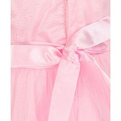 Babyhug Sleeveless Mesh Party Frock - Pink