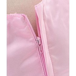 Babyhug Sleeveless Solid Color Mesh Party Frock - Light Pink