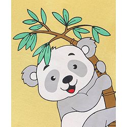 Babyhug Cotton Half Sleeves T-Shirt with Panda Print - Yellow