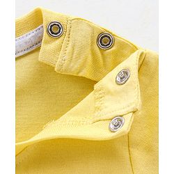Babyhug Cotton Half Sleeves T-Shirt with Panda Print - Yellow