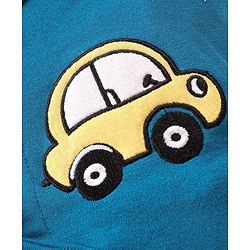 Babyhug 100% Cotton Swaddle Wrapper Sports Theme Pack of 2 - Navy Blue