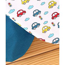 Babyhug 100% Cotton Swaddle Wrapper Sports Theme Pack of 2 - Navy Blue