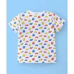Babyhug Cotton Half Sleeves T-Shirt Car Print Pack of 3 - Yellow & Green
