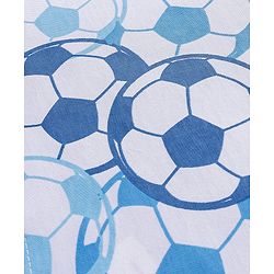 Babyhug Cotton Half Sleeves T-Shirt Soccer Print - Blue