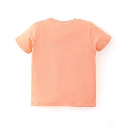 Babyhug Cotton Half Sleeves T-Shirt With Stripes & Marble Print Pack Of 3 - Blue & Peach