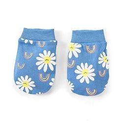 Babyhug 100% Cotton Mittens & Booties Floral Print - Blue