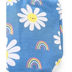 Babyhug 100% Cotton Mittens & Booties Floral Print - Blue