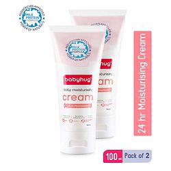 Babyhug Milk Protein Formula Daily Full Body and Face Moisturizing Cream Pack of 2 - 100 ml Each