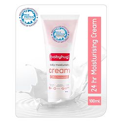 Babyhug Milk Protein Formula Daily Full Body and Face Moisturizing Cream Pack of 2 - 100 ml Each