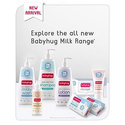 Babyhug Milk Protein Formula Daily Full Body and Face Moisturizing Cream Pack of 2 - 100 ml Each