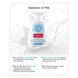 Babyhug Milk Protein Formula Daily Head To Toe Milky Wash Pack of 2- 100 ml Each