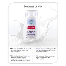Babyhug Milk Protein Formula Daily Moisturising Milky Lotion Mild & Gentle Formula For Newborn Baby - 200 ml