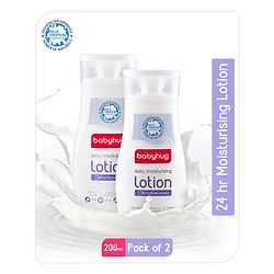 Babyhug Milk Protein Formula Daily Moisturising Lotion Pack of 2 - 200 ml Each