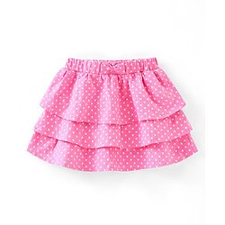 Babyhug 100% Cotton Knit Cap Sleeves Top & Skirt Set Sea Horse Print - Pink