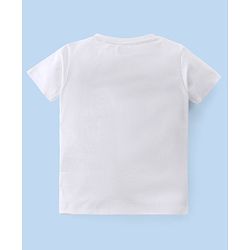 Babyhug Cotton Half Sleeves T-Shirt Dino Print- White