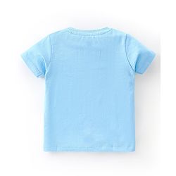 Babyhug Cotton Jersey Half Sleeves T-Shirt Text Print - Blue
