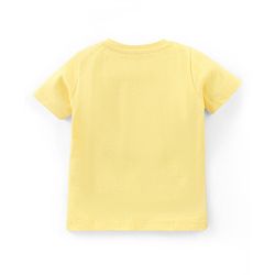 Babyhug Cotton Jersey Half Sleeves T-Shirt Text Print - Yellow