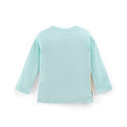 Babyhug Cotton Jersey Full Sleeves T-Shirt With Animals Print - Light Green