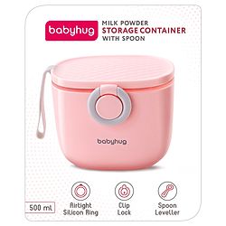 Babyhug Milk Powder Storage Container with Spoon - Pink
