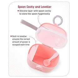 Babyhug Milk Powder Storage Container with Spoon - Pink