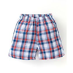Babyhug Cotton Woven Boxers Vehicles & Lion Print Pack of 3 - Blue & Red