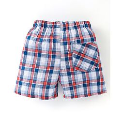 Babyhug Cotton Woven Boxers Vehicles & Lion Print Pack of 3 - Blue & Red