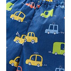 Babyhug Cotton Woven Boxers Vehicles & Lion Print Pack of 3 - Blue & Red