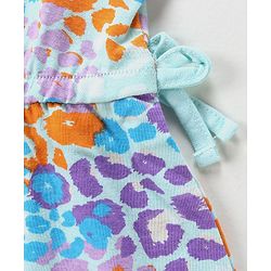 Babyhug 100% Cotton Printed Sleeveless Frock - Blue